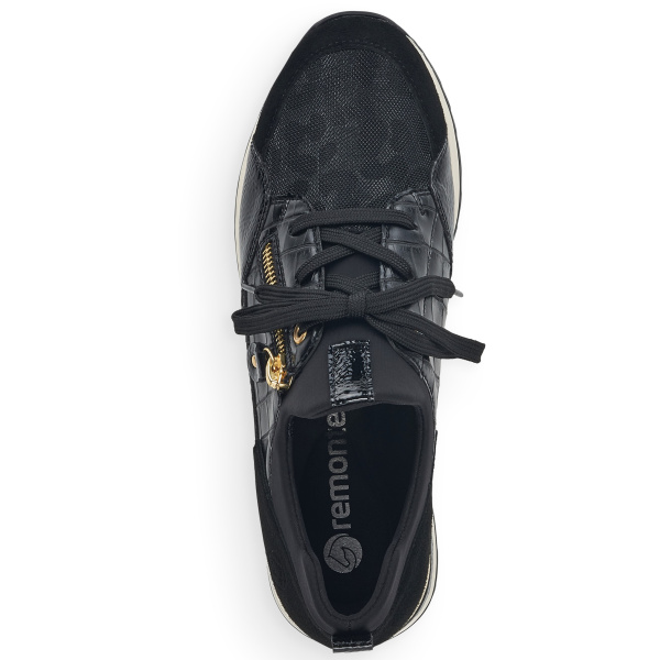 Фото Кроссовки  Remonte  черный  кожа/кожа искусств./текстиль Z-100210