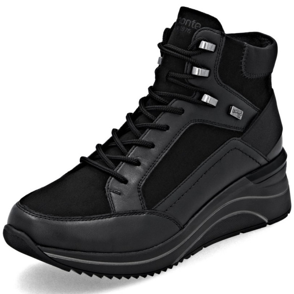 Фото Ботинки  Remonte  черный  кожа/текстиль Z-400828