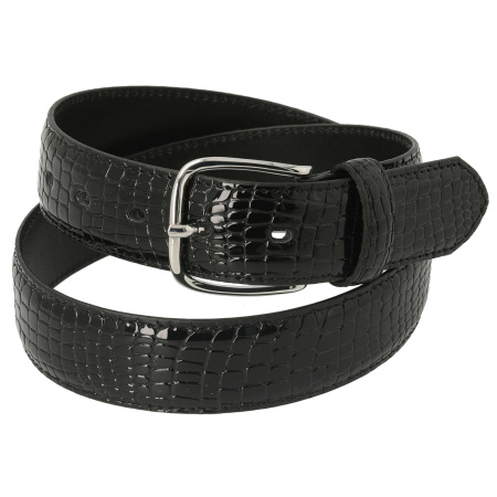 Ремень  Tamaris  черный  кожа лаковая c10409 фото в интернет-магазине | Omadey.ru