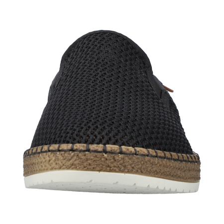 Слипоны  Rieker  черный  кожа искусств./текстиль F-400140 фото в интернет-магазине | Omadey.ru