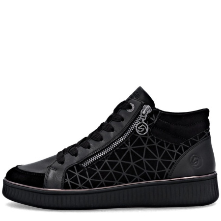 Ботинки  Remonte  черный  кожа/текстиль Z-400836 фото в интернет-магазине | Omadey.ru