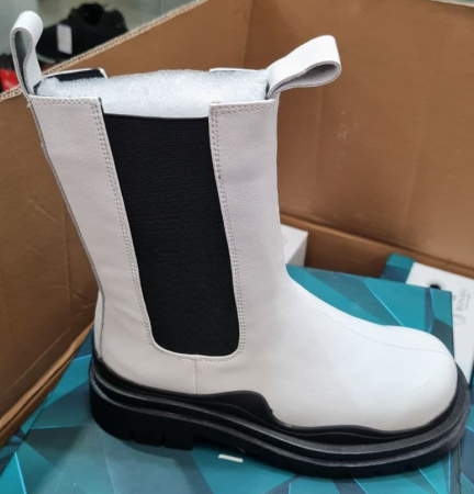 Полусапоги  Bonavi  белый  кожа Z-100574 фото в интернет-магазине | Omadey.ru