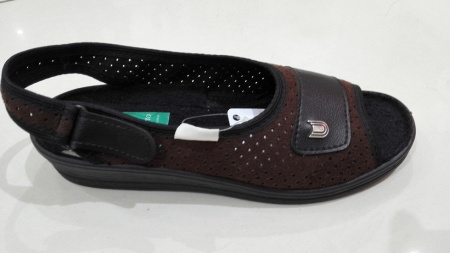 Босоножки  Imara  коричневый  текстиль F-4570 фото в интернет-магазине | Omadey.ru