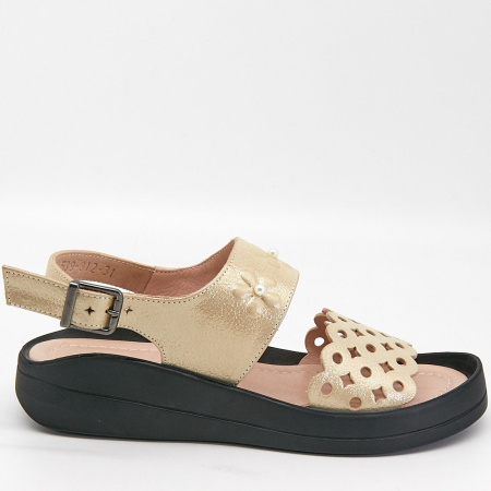 Сандалии  Dakkem  бежевый  кожа F-7313 фото в интернет-магазине | Omadey.ru