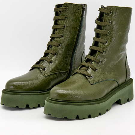 Ботинки  Dakkem  хаки  кожа Z-100399 фото в интернет-магазине | Omadey.ru