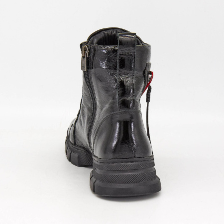 Ботинки  Bestello  черный  кожа лаковая Z-89212 фото в интернет-магазине | Omadey.ru