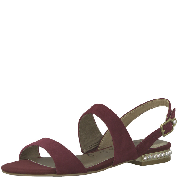 Фото Босоножки  Tamaris  бордовый  кожа F-7899 Фото Босоножки  Tamaris  бордовый  кожа F-7899