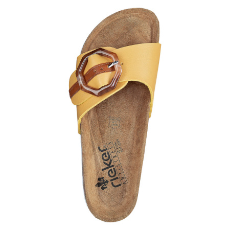 Шлепанцы  Rieker  желтый  кожа искусств. F-90729 фото в интернет-магазине | Omadey.ru