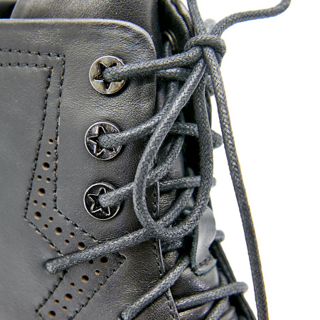 Ботинки  Madella  черный  кожа Z-100532 фото в интернет-магазине | Omadey.ru