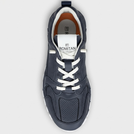 Кроссовки  Romitan синий кожа F-401195 фото в интернет-магазине | Omadey.ru