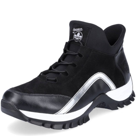 Полуботинки  Rieker  черный  кожа искусств./текстиль Z-400085 фото в интернет-магазине | Omadey.ru