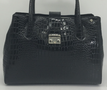 Сумка  Afina  черный  кожа лаковая c09257-black фото в интернет-магазине | Omadey.ru