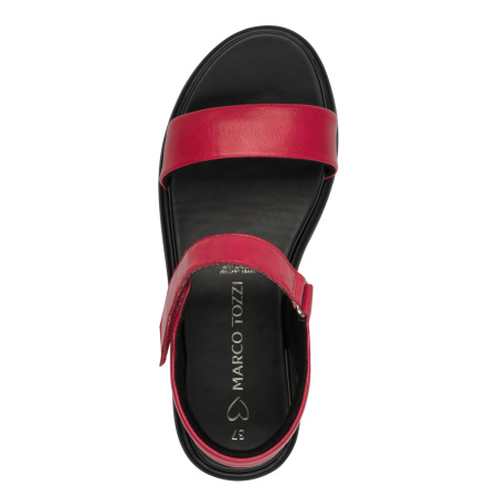 Сандалии  Marco Tozzi  красный  кожа F-400928 фото в интернет-магазине | Omadey.ru