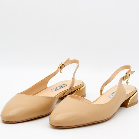 Слингбэки  MYSET  бежевый  кожа F-91126 фото в интернет-магазине | Omadey.ru