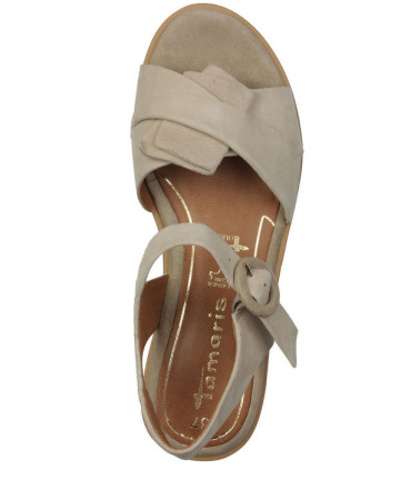 Босоножки  Tamaris  бежевый  замша F-80801 фото в интернет-магазине | Omadey.ru