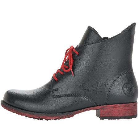 Ботинки  Rieker  черный  кожа искусств. Z-90210 фото в интернет-магазине | Omadey.ru