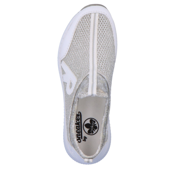 Фото Кроссовки  Rieker  серебряный  кожа искусств./текстиль F-400193