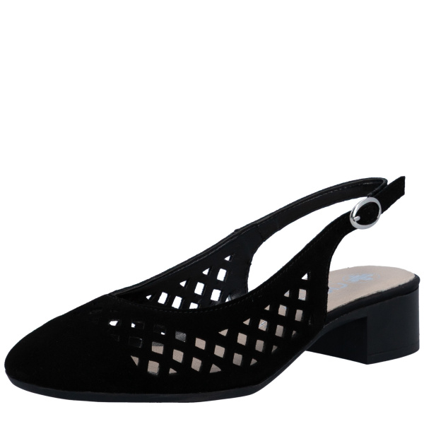 Фото Слингбэки  Rieker  черный  кожа F-401283