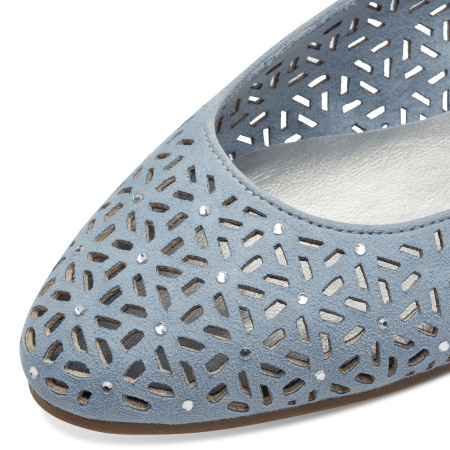 Слингбэки  Marco Tozzi  синий  текстиль F-300484 фото в интернет-магазине | Omadey.ru