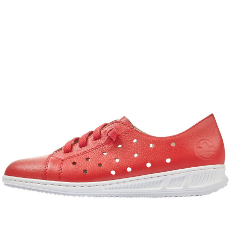 Кеды  Rieker  красный  кожа/кожа искусств. F-80720 фото в интернет-магазине | Omadey.ru