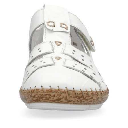 Туфли летние  Rieker  белый  кожа F-400081 фото в интернет-магазине | Omadey.ru
