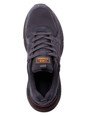 Кроссовки  Strobbs  серый  замша/текстиль F-300393 фото в интернет-магазине | Omadey.ru