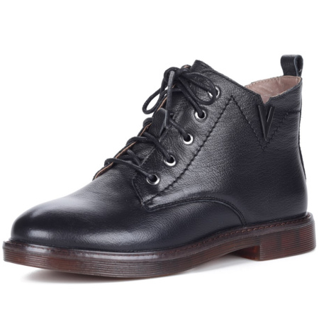 Ботинки  Baden  черный  кожа Z-100750 фото в интернет-магазине | Omadey.ru