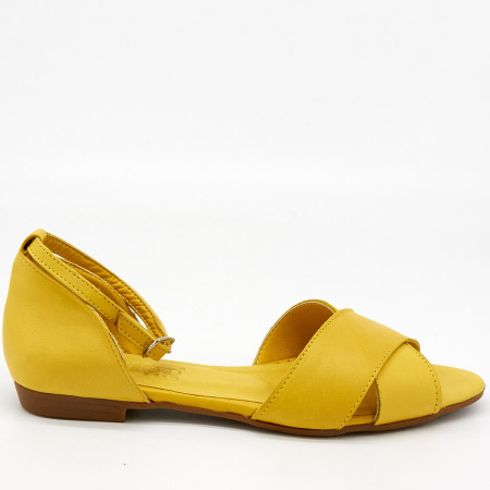 Босоножки  Rovigo  желтый  кожа F-81208 фото в интернет-магазине | Omadey.ru