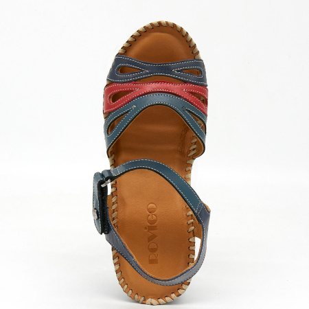 Босоножки  Rovigo  синий  кожа F-80911 фото в интернет-магазине | Omadey.ru