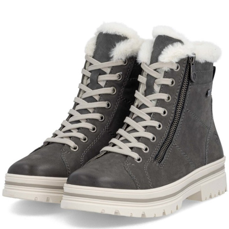 Ботинки  Remonte  серый  кожа/кожа искусств. Z-401061 фото в интернет-магазине | Omadey.ru