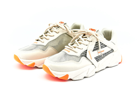 Кроссовки  Crosby  бежевый  кожа иск. /сетка F-80573 фото в интернет-магазине | Omadey.ru