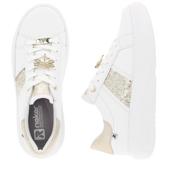 Фото Кроссовки  Rieker-Evolution  белый  кожа/кожа искусств. F-400212