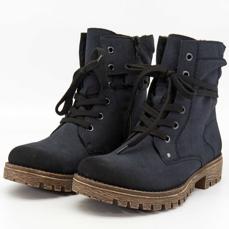 Ботинки  Rieker  синий  нубук искуств. Z-7092 фото в интернет-магазине | Omadey.ru