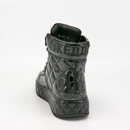 Ботинки  Keddo  черный  кожа лаковая искусств. Z-8873 фото в интернет-магазине | Omadey.ru