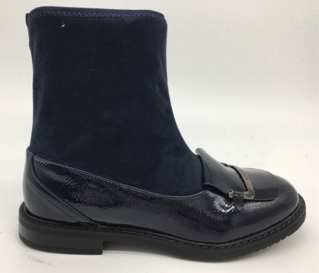 Ботинки  Keddo  синий  кожа лаковая искусств./текстиль Z-7484 фото в интернет-магазине | Omadey.ru