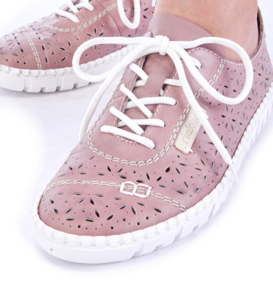 Фото Кроссовки  Rieker  розовый  кожа/кожа искусств. F-200066