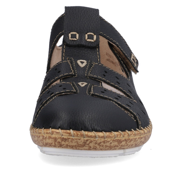 Фото Туфли летние  Rieker  синий  кожа F-400082