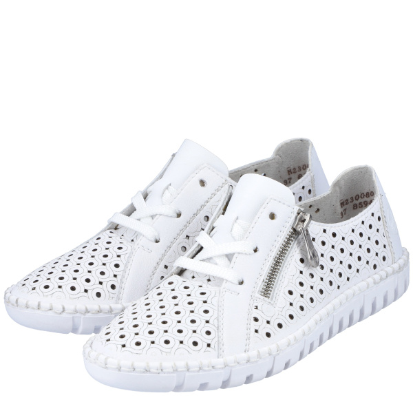 Фото Кроссовки  Rieker  белый  кожа/кожа искусств. F-400182