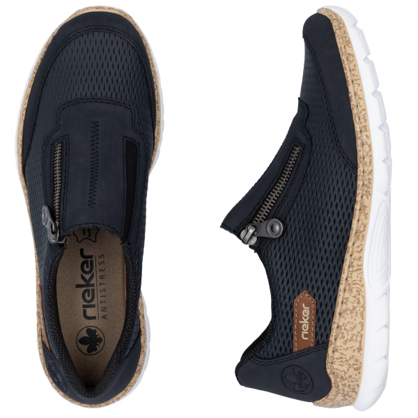 Фото Кроссовки Rieker синий кожа/кожа искусств. F-400039