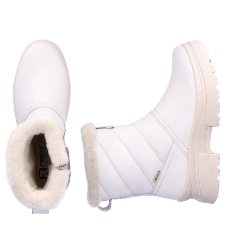 Ботинки  Rieker  белый  кожа Z-200621 фото в интернет-магазине | Omadey.ru