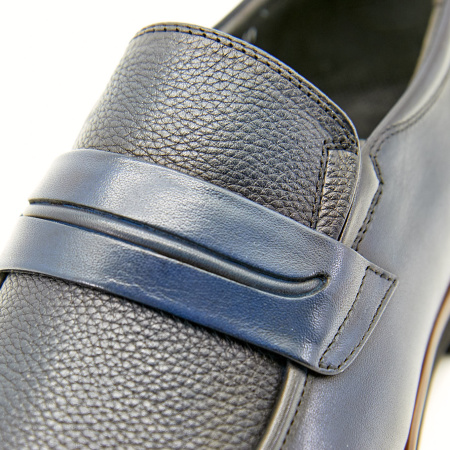 Туфли  Romitan  синий  кожа Z-100668 фото в интернет-магазине | Omadey.ru