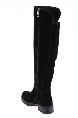 Ботфорты  Baden  черный  кожа Z-200338 фото в интернет-магазине | Omadey.ru