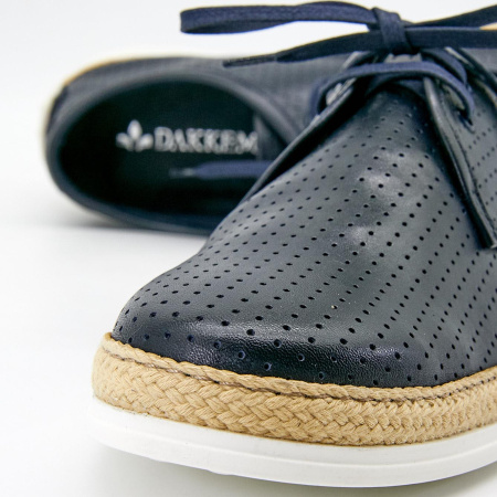 Туфли  Dakkem  синий  кожа F-90787 фото в интернет-магазине | Omadey.ru