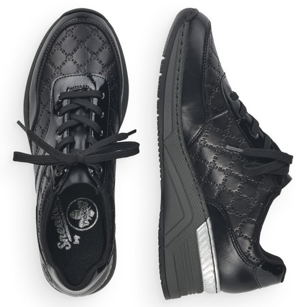 Фото Кроссовки  Rieker  черный  кожа/кожа искусств. Z-100475