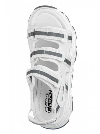 Сандалии  Baden  белый  текстиль F-90901 фото в интернет-магазине | Omadey.ru