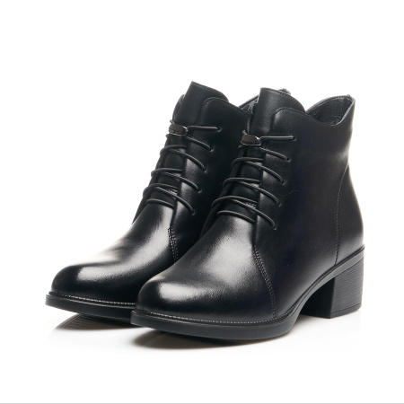 Ботинки  Baden  черный  кожа Z-100922 фото в интернет-магазине | Omadey.ru