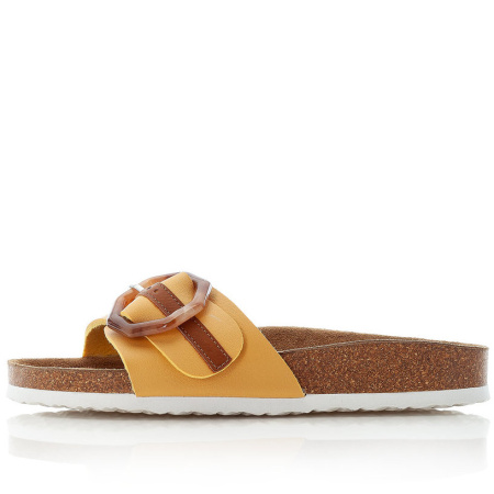 Шлепанцы  Rieker  желтый  кожа искусств. F-90729 фото в интернет-магазине | Omadey.ru