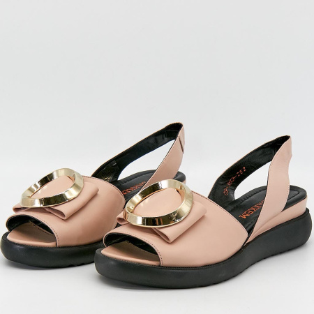 Босоножки  Dakkem  пудра  кожа F-90208 фото в интернет-магазине | Omadey.ru