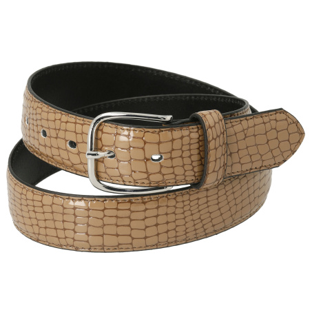 Ремень  Tamaris  бежевый  кожа лаковая c10408 фото в интернет-магазине | Omadey.ru