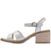Босоножки  Rieker  серебряный  кожа F-80568 фото в интернет-магазине | Omadey.ru